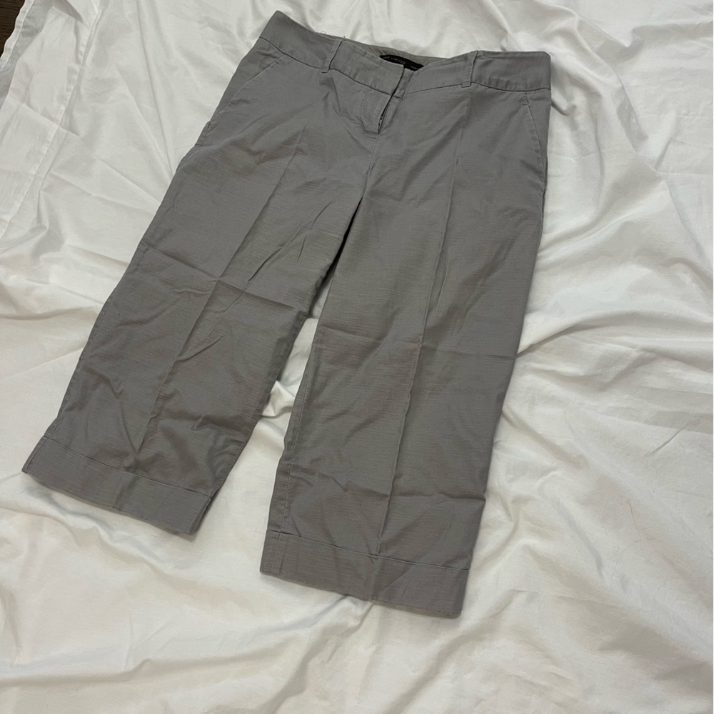 Grey Limited Linen Capri